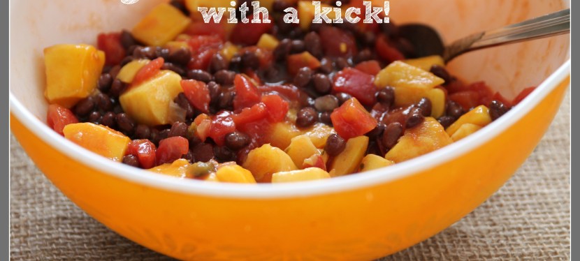 Simple Mango & Black Bean Salad with a little kick!